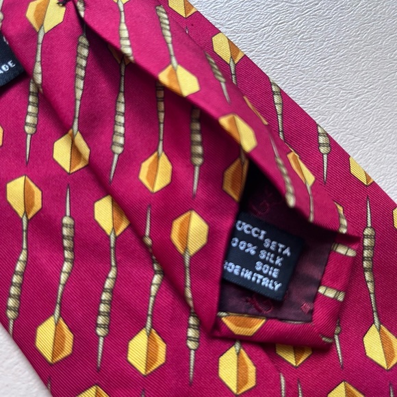 Gucci Men's Dart Sport Silk Necktie Neck Tie - Italy - Picture 11 of 12